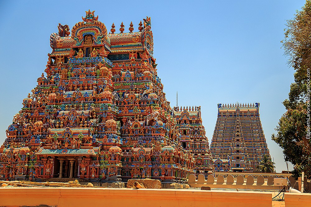 Temple of Sri Ranganathaswamy in Trichy Tamil Nadu state South India.
